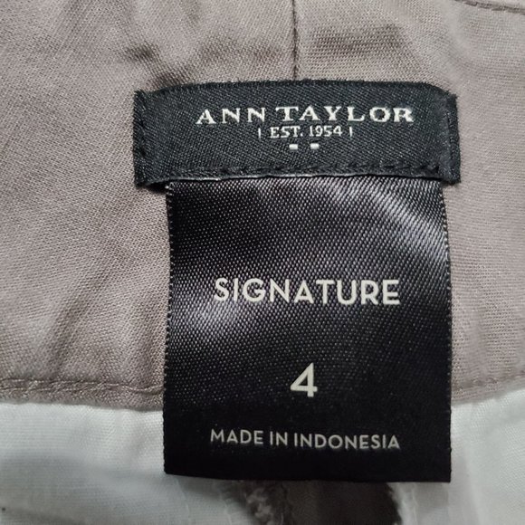Ann Taylor Women Trouser Pant Wide Leg Signature Fit, Taupe, 4 - Picture 4 of 4
